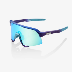 100% S3 Sunglasses - Matte Metallic/Blue Topaz Mirror
