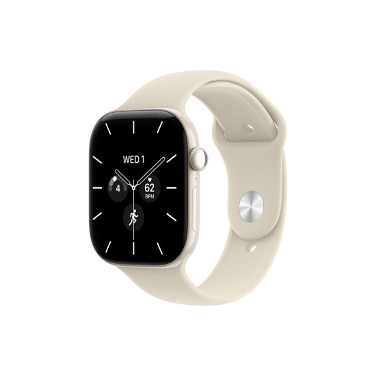 Apple Watch Series 12 GPS + Cellular Pearl White Ceramic Case with Sand Sport Band